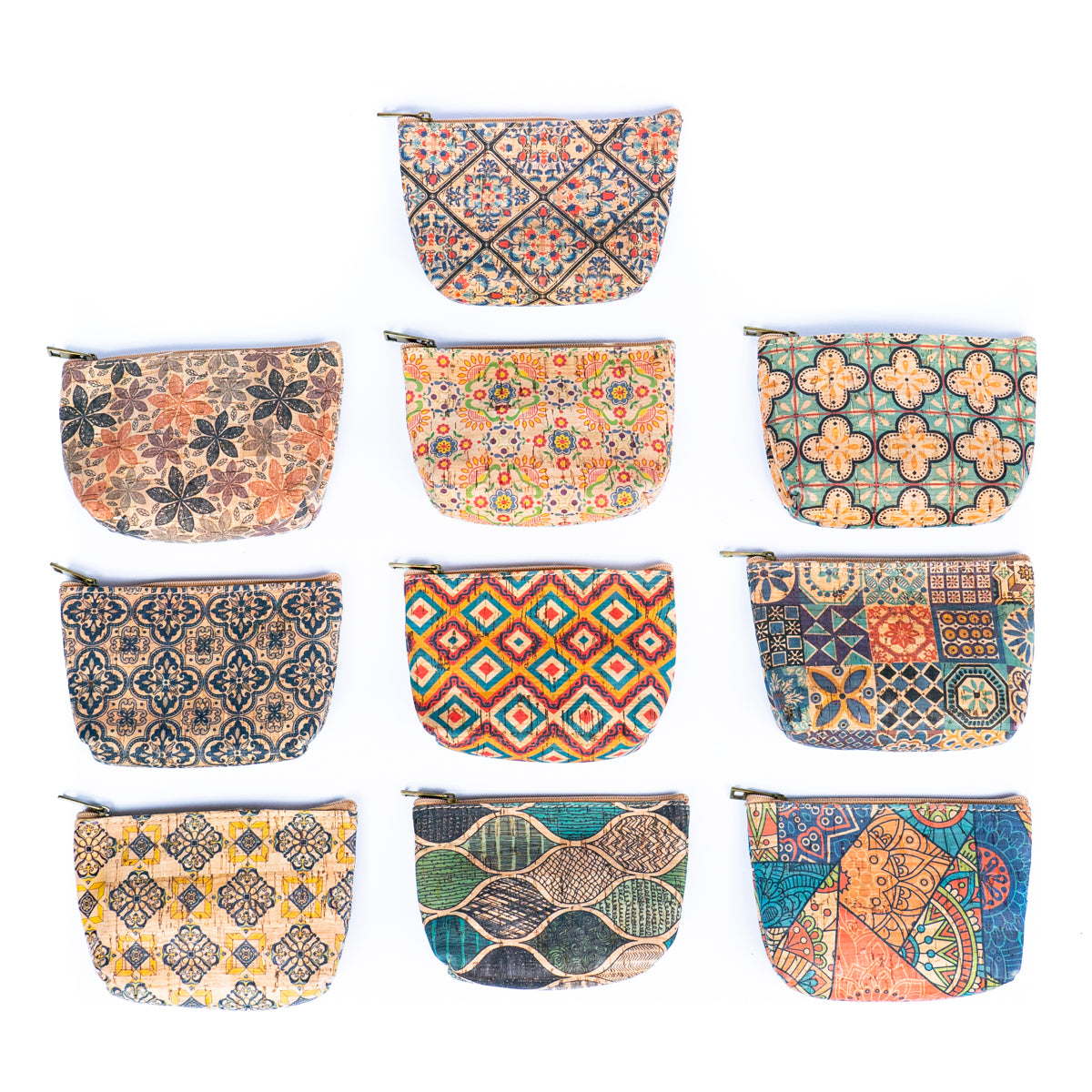 Women's pattern cork coin purse BAG-046（10units）