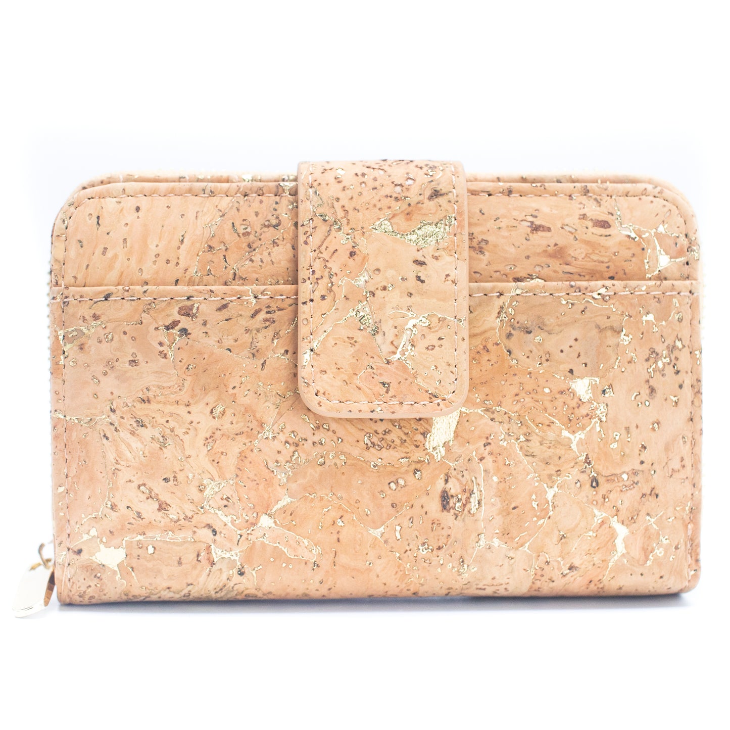 Natural Cork Zip-Around Wallet for Women BAG-2202