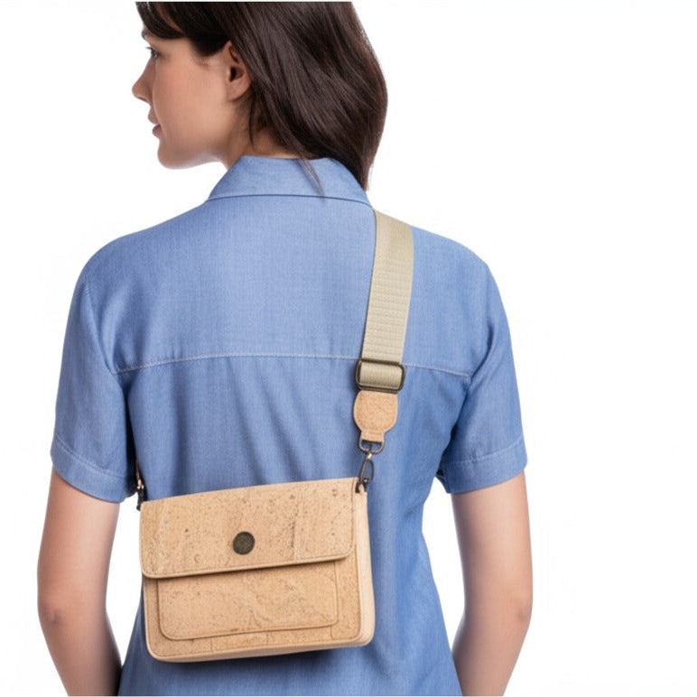 Natural Cork Women’s Structured Crossbody Bag BDCS-BAG-2309