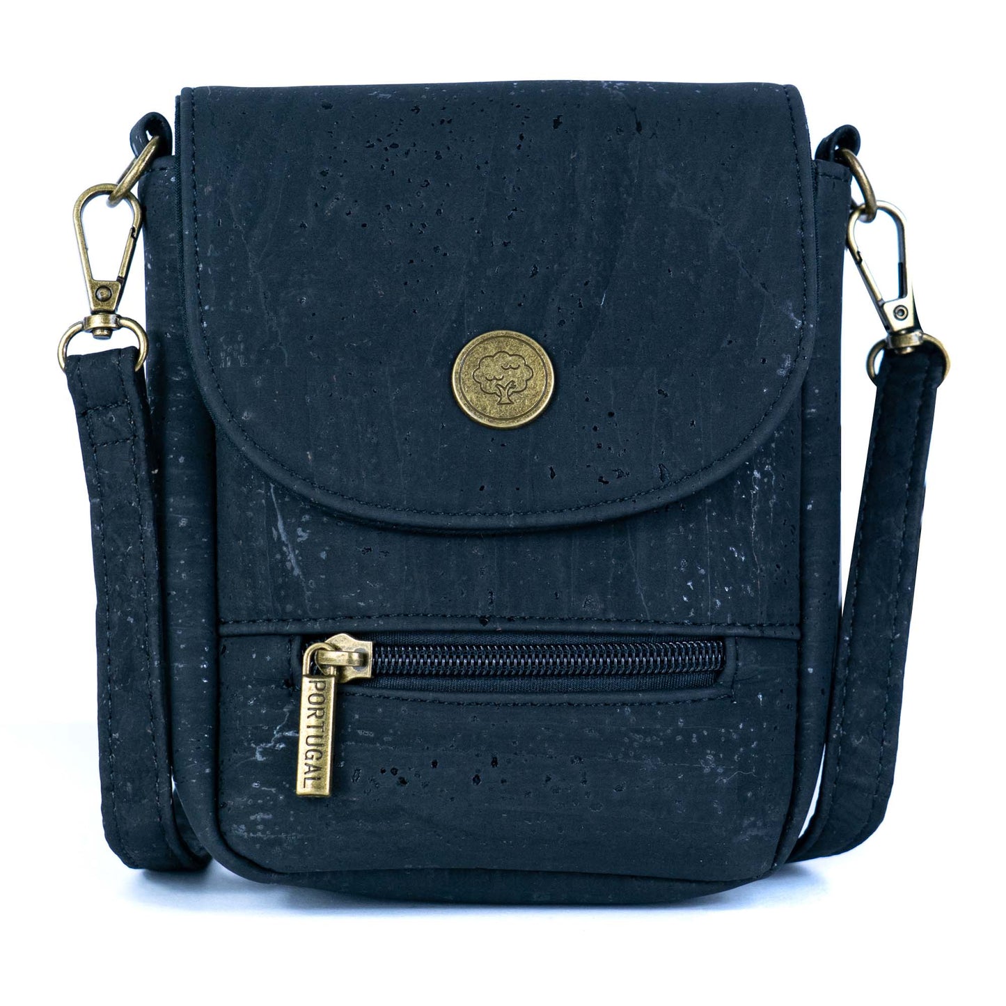 Natural Cork Crossbody Phone Bag with Vintage Turn Lock – BAG-2359