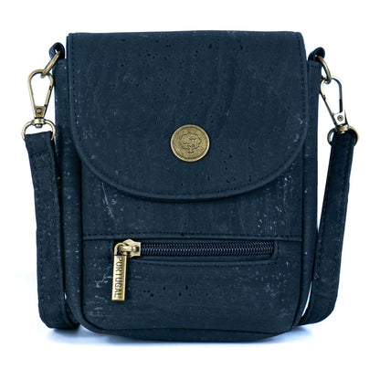 Natural Cork Crossbody Phone Bag with Vintage Turn Lock – BAG-2359