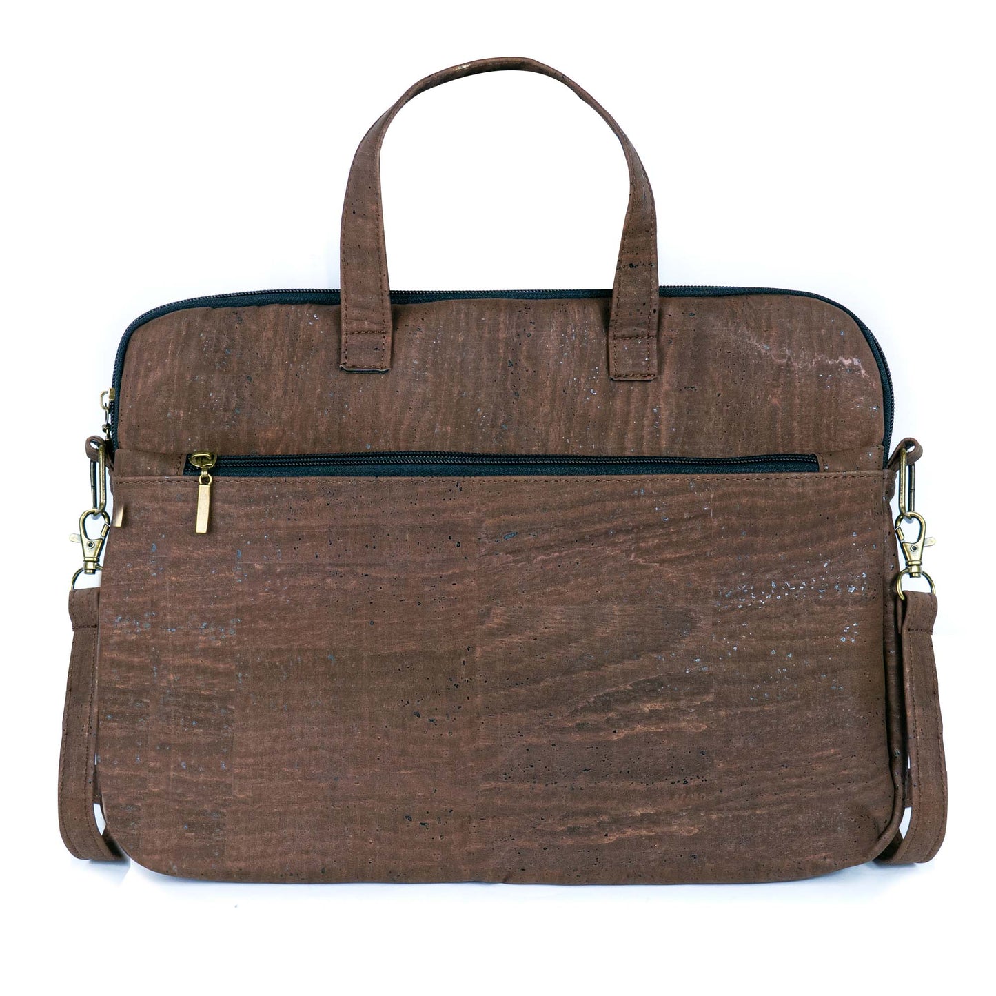Eco-Friendly Cork Laptop Bag with Front Zip Pocket - Vegan Leather Briefcase BAGP-330