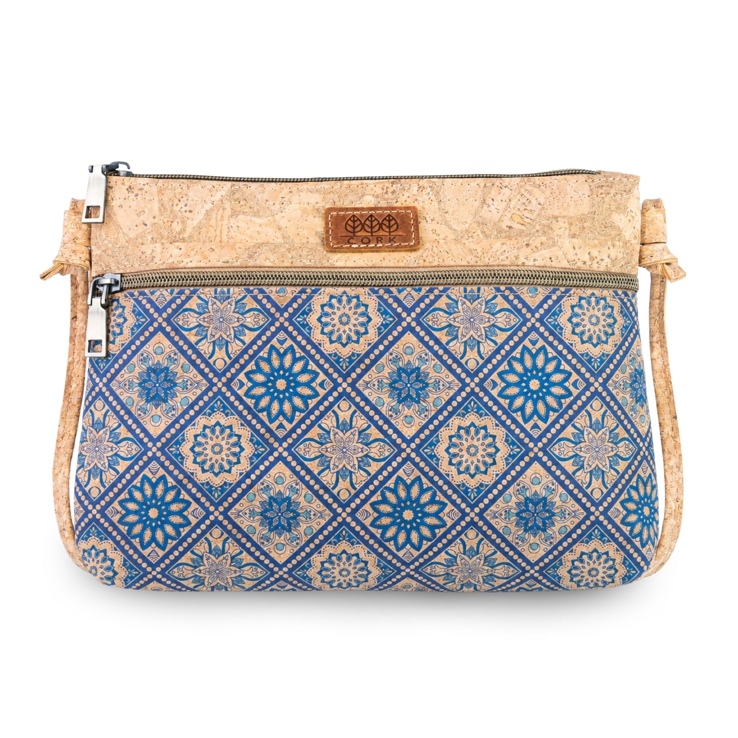 Slim Cork Crossbody Bag with Printed Design BAGD-663