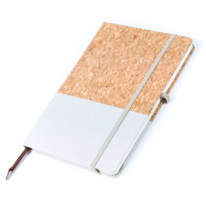 Canvas and Cork Fusion Notebook in Black, Gray, Blue, and Green L-1010