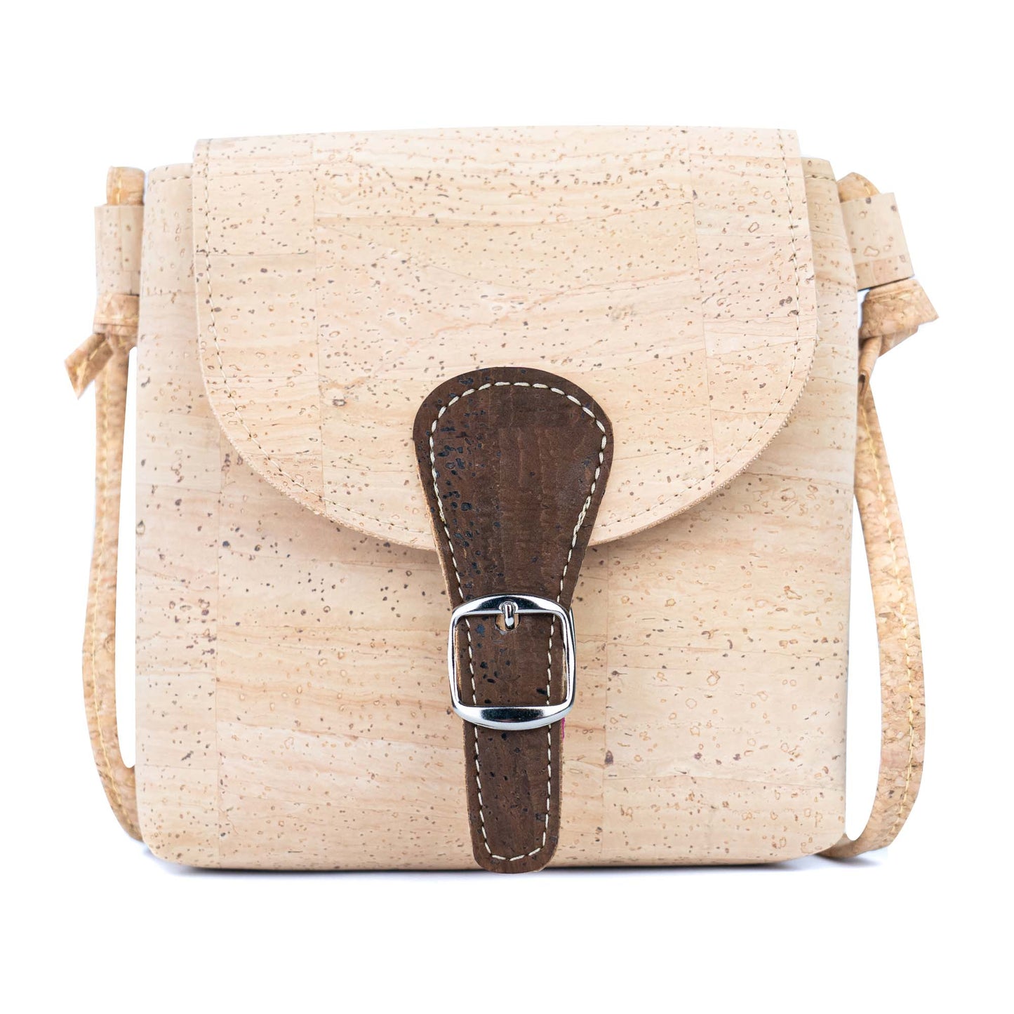 Cork Phone Crossbody Bag | Lightweight Mini Shoulder Bag — Natural Cork Inside & Out BAGP-364