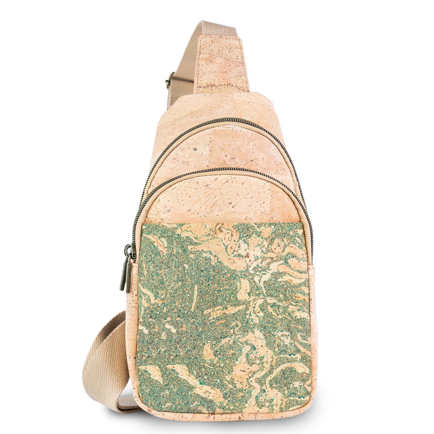 Cork Sling Bag — Unisex Crossbody Bag in Natural Cork | Vegan & Eco-Friendly BAG-2399