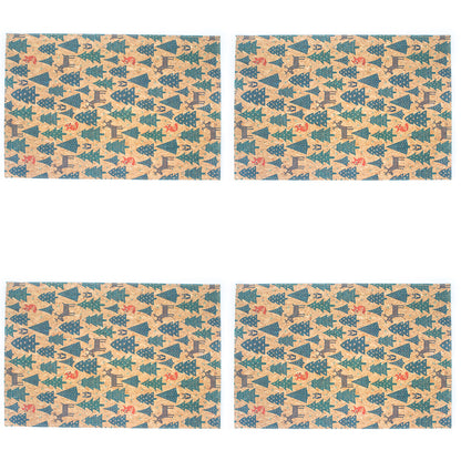 Cork Holiday Placemat 43X29 cm  (4units） L-865