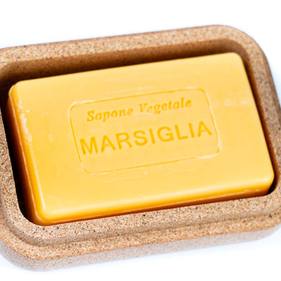MARSIGLIA Handcrafted Vegetable Soap with  Cork Dish (146g) L-1050-B