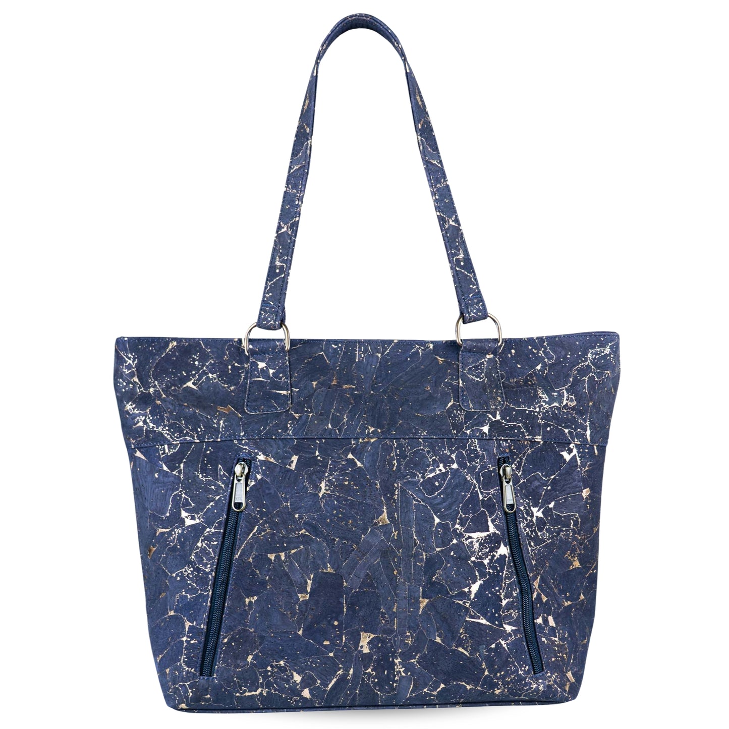 Eco-Friendly Cork Tote Bag with Marble Print - Vegan Leather Shoulder Bag BAGP-340