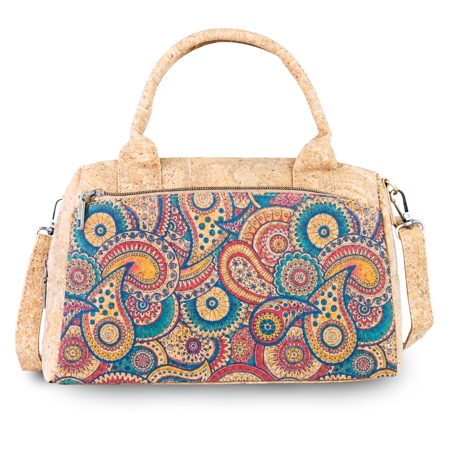 Small Cork Handbag with Printed Front BAGD-661