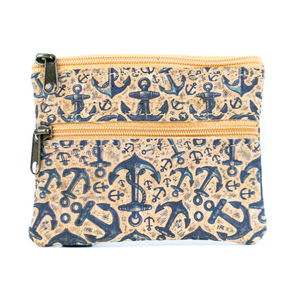 Eco-Friendly Cork Coin Purse with Dual Zippers BAGP-332(5units)