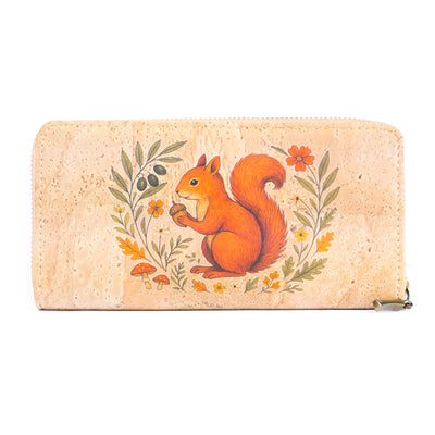Cork Wallet with Wrist Strap – Dog, Cat, Fox & Squirrel Designs BAG-2020-ABCD