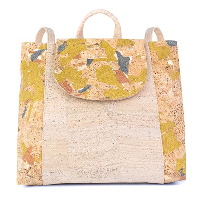 Vegan Cork Backpack with Flap Closure