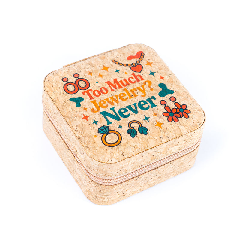Natural Cork Jewelry Storage Box L-1158