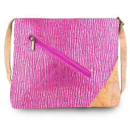 Natural Cork Textured Crossbody Bag for Women – Vegan Shoulder Handbag BAG-2406