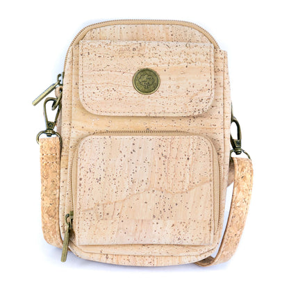 Cork Crossbody Phone Bag – Lightweight Vegan Sling Purse with Multi-Pockets BAG-2364