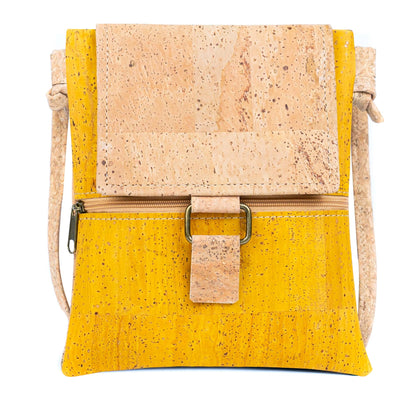 Cork Crossbody Bag - Vegan Fold-Over Messenger Bag BAGP-346