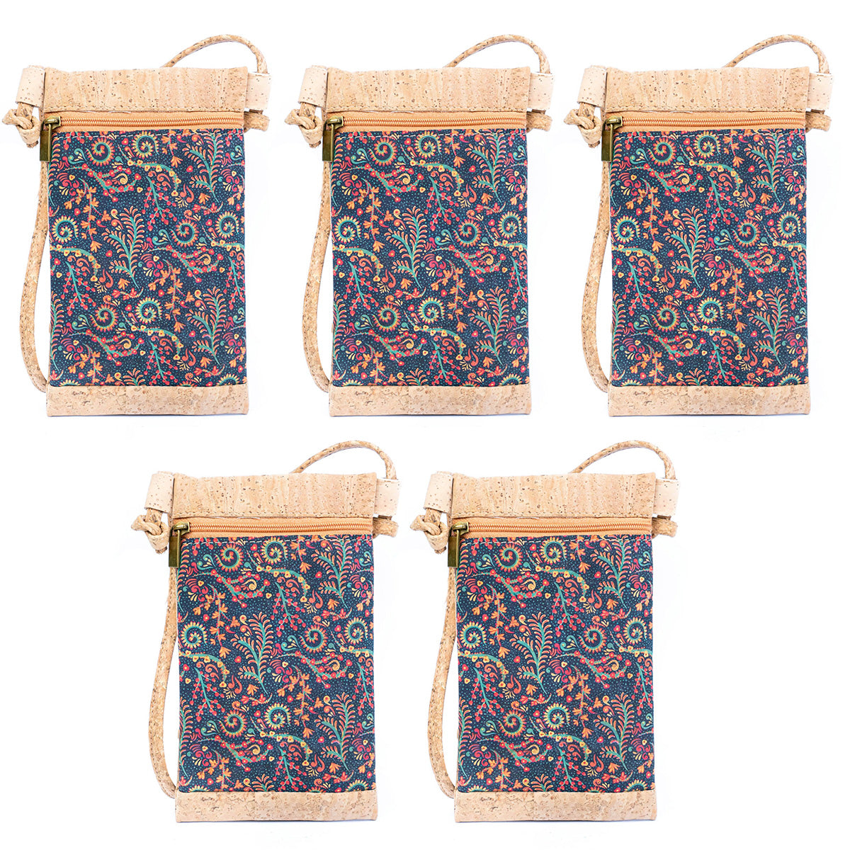 Printed Cork Women's Mini Crossbody Phone Bags BAGP-040(5units)