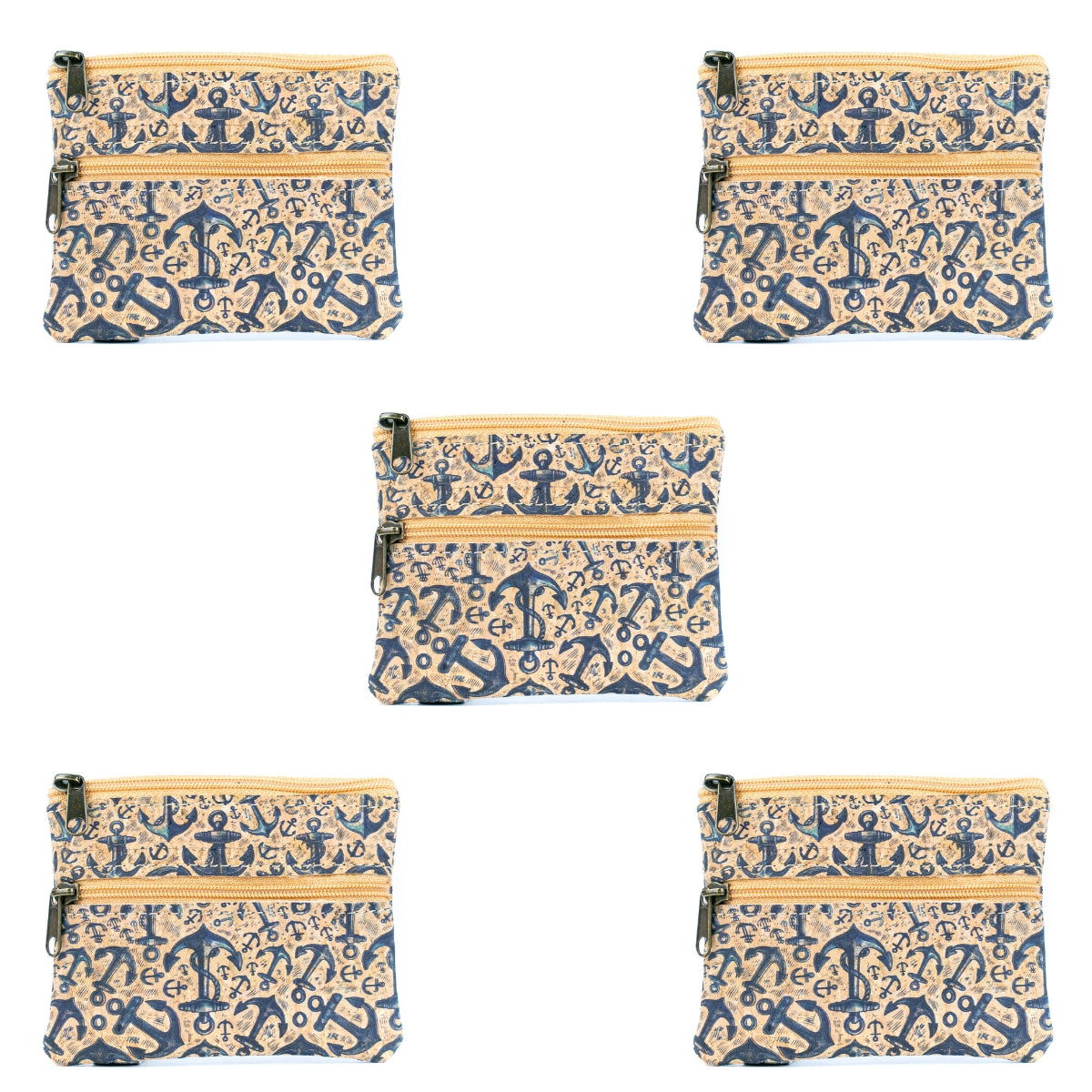 Eco-Friendly Cork Coin Purse with Dual Zippers BAGP-332(5units)