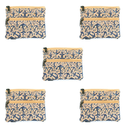 Eco-Friendly Cork Coin Purse with Dual Zippers BAGP-332(5units)