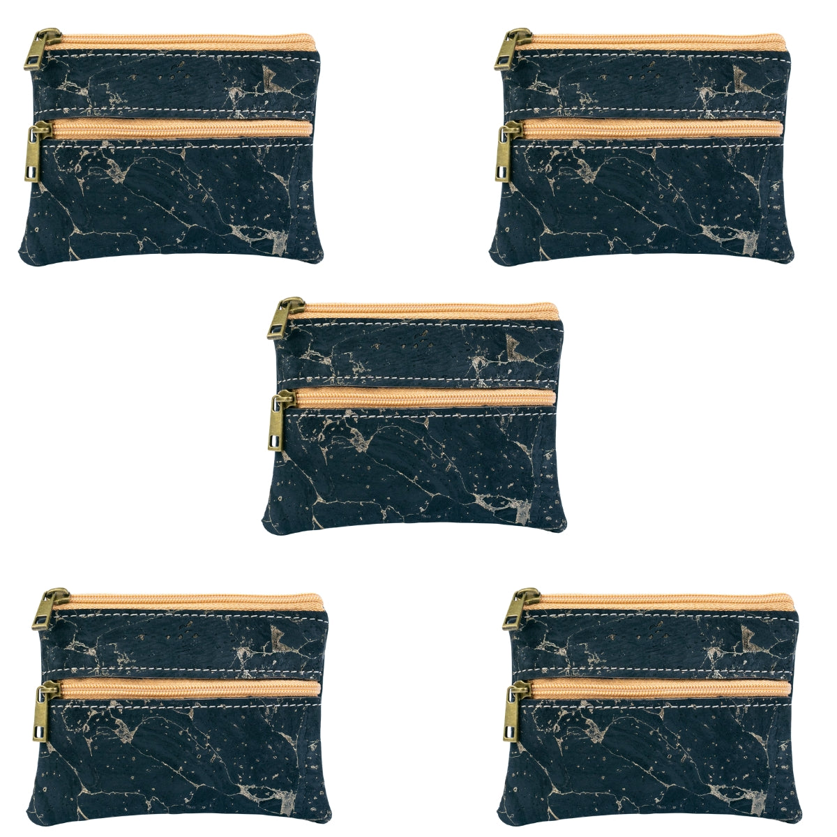 Dual Zip Cork Coin Purse BAGP-309(5units)