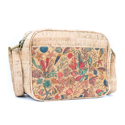 Floral & Mosaic Cork Crossbody Bag – Lightweight, Vegan & Stylish BAGD-564