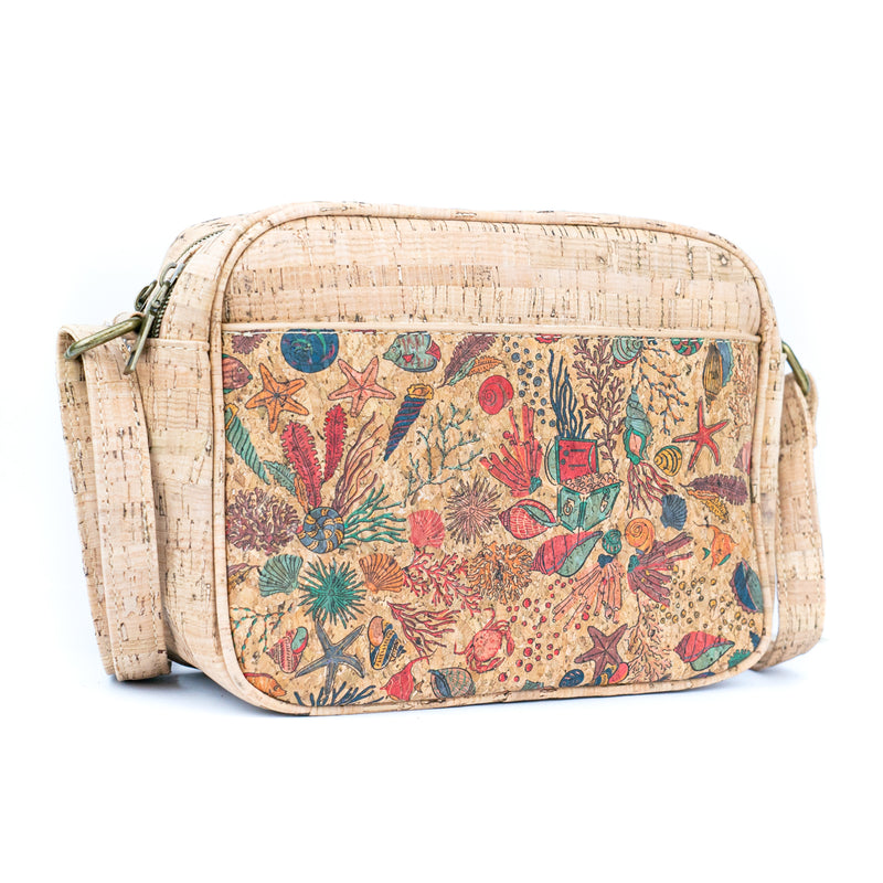 Floral & Mosaic Cork Crossbody Bag – Lightweight, Vegan & Stylish BAGD-564