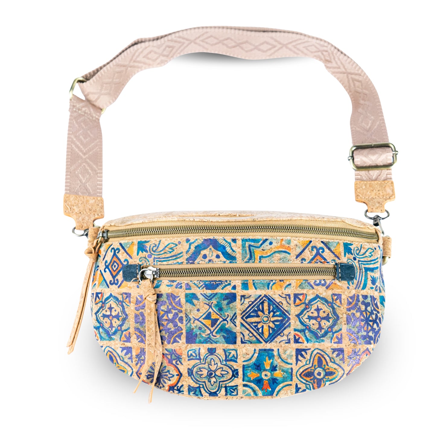 Cork Fanny Pack Shoulder Bag – Mosaic & Floral Patterns BAGD-615