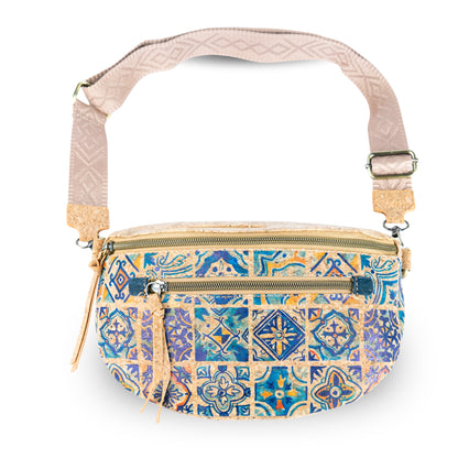 Cork Fanny Pack Shoulder Bag – Mosaic & Floral Patterns BAGD-615
