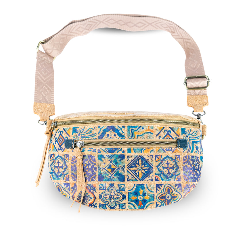 Cork Fanny Pack Shoulder Bag – Mosaic & Floral Patterns BAGD-615