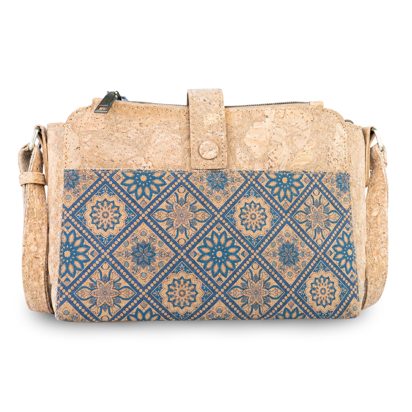 Natural Cork Multi-Compartment Crossbody Bag BAGD-657