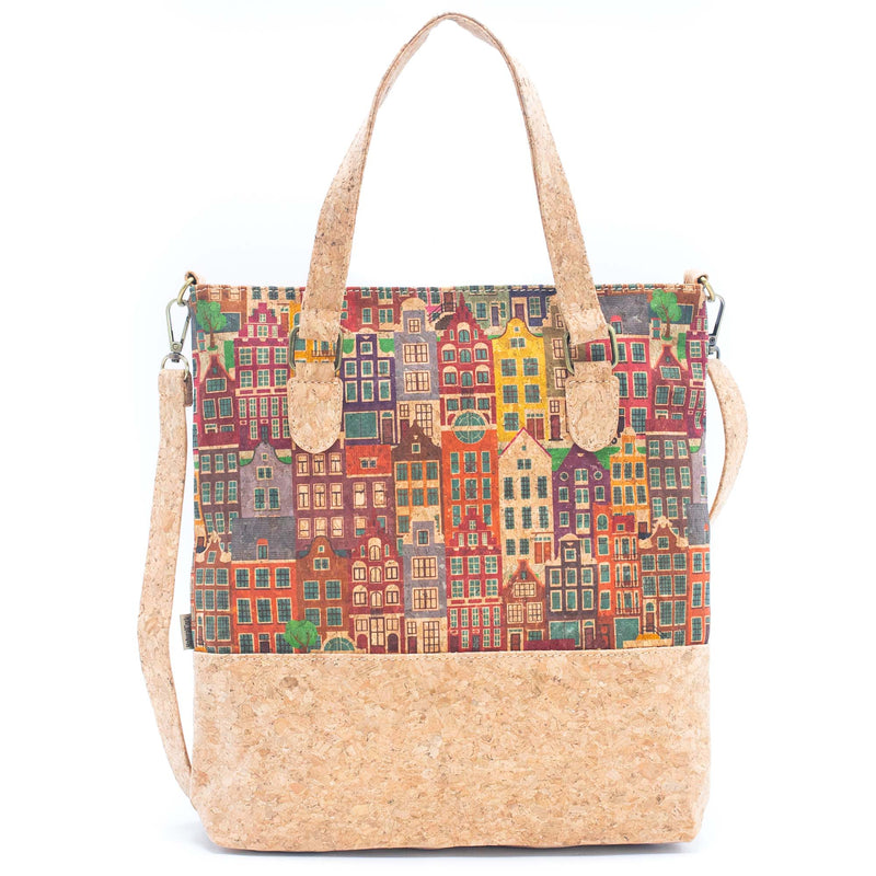 Cork Tote Bag with Adjustable Strap and Unique Prints BAG-2215