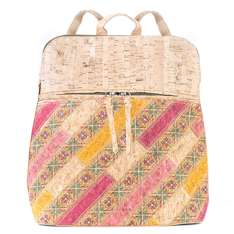 Patchwork Cork Backpack – Sustainable & Stylish BAGD-590