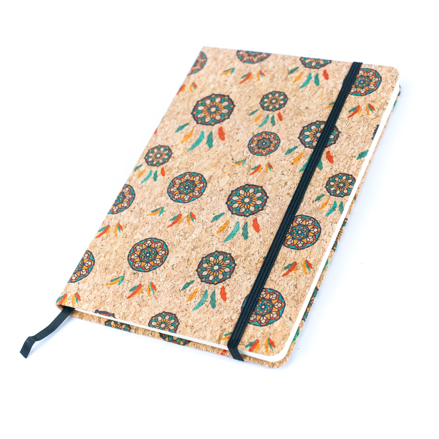Cork Notebook with Mosaic and Floral Designs L-1157