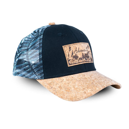 Cork Baseball Cap with Mesh Back - Adventure Trucker Hat L-1191