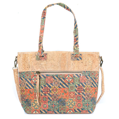 Printed Cork Women's Tote Bag BAGD-567