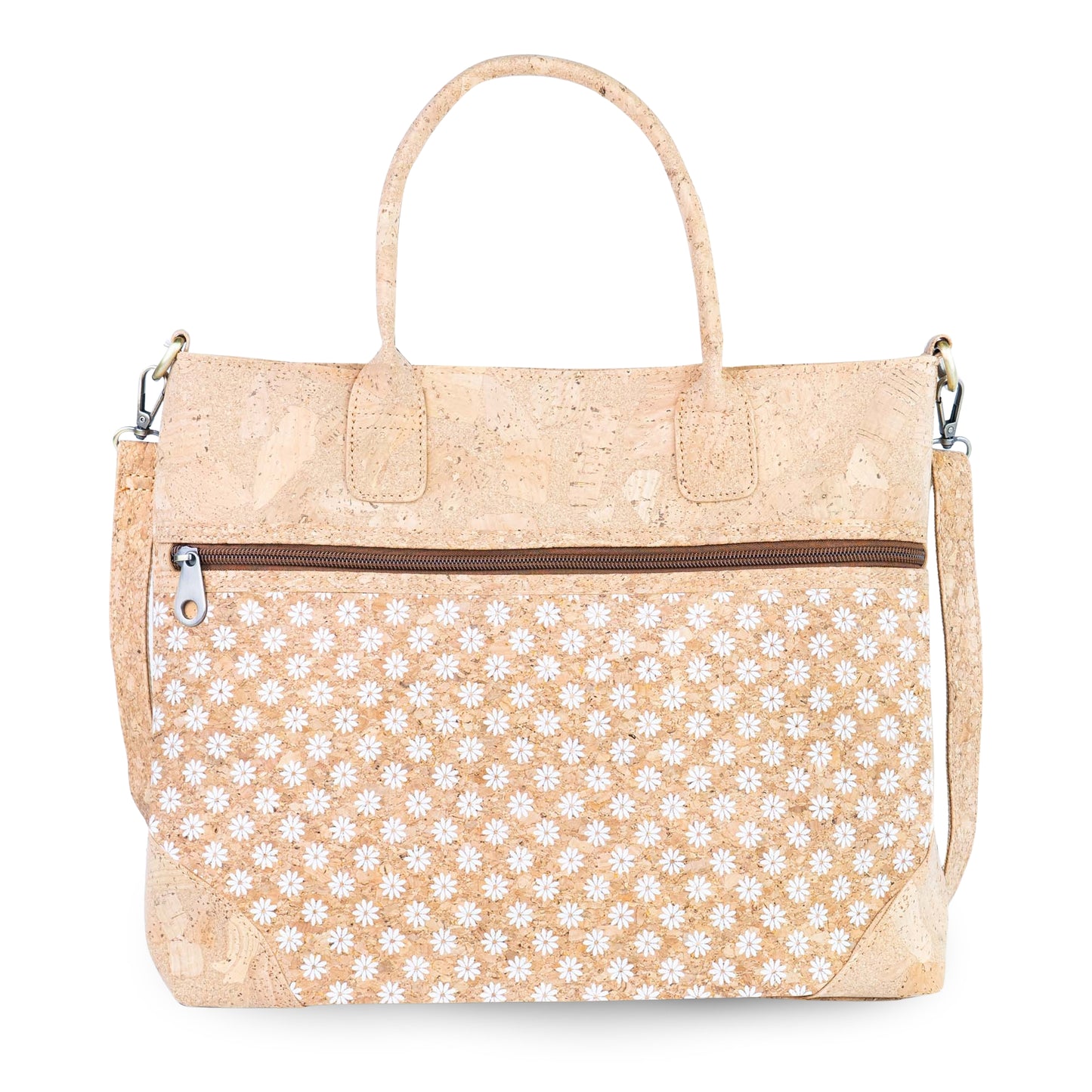 Natural Cork Handbag with Crossbody Strap — BAGD-643