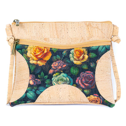 Butterfly & Floral Print Cork Crossbody Bag BAGP-323