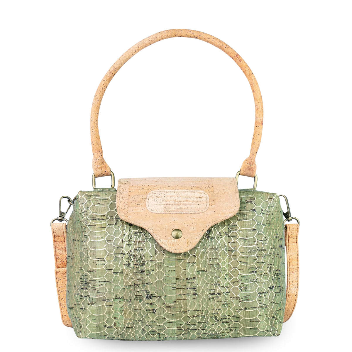 Women’s Cork Satchel Handbag with Top Handles and Detachable Strap BAGP-399