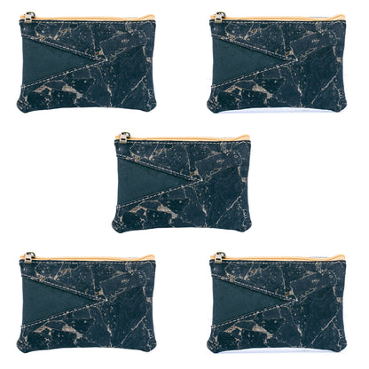 Black Cork Coin Purse with Gold Vein Design BAGP-296(5units)