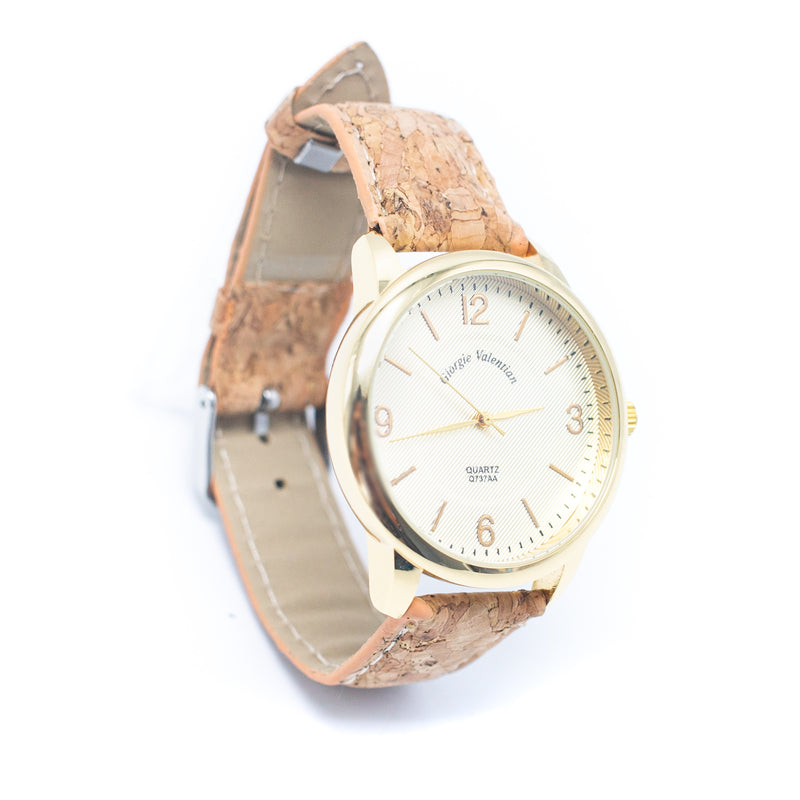 Stylish Casual Watch with Natural Cork Watch Strap WA-345-B-without box