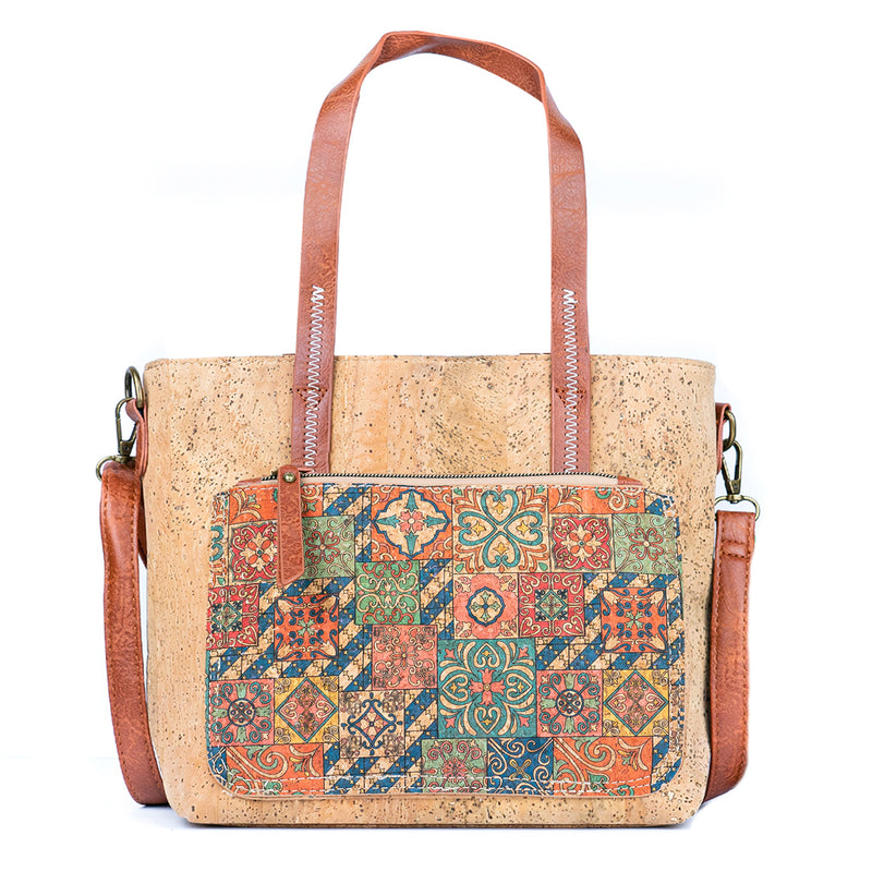 Printed Cork Tote Bag BAGD-568