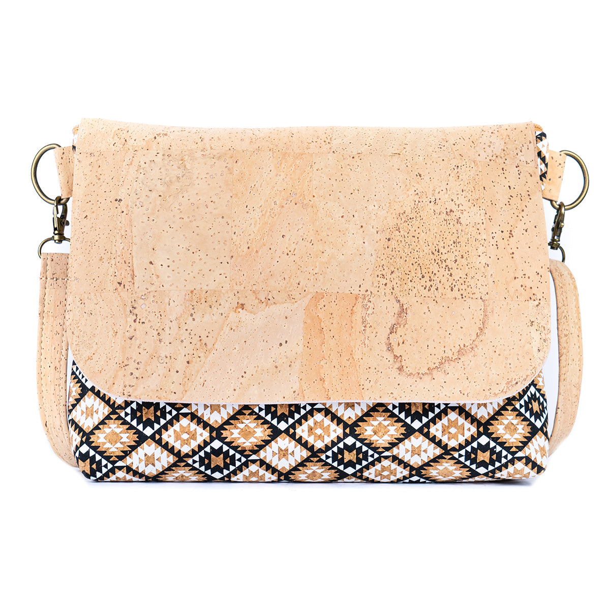 Cork Crossbody Shoulder Bag – Vegan Cork Purse with Zipper Closure | BGBP-115