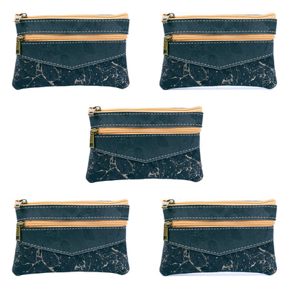 Cork Women's Coin Purse with Dual Zippers BAGP-177（5units）