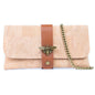 Natural Cork Crossbody Wallet with Chain Strap & Bee Charm BAG-2372