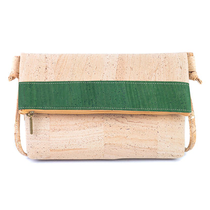 Cork Crossbody Bag with Zipper - Vegan Shoulder Bag BAGP-355