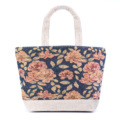 Small Cork Tote Handbag with Zipper BAG-2380