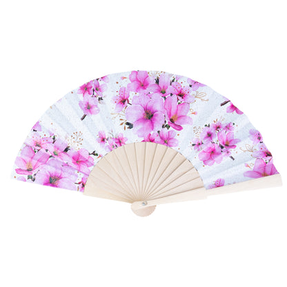 Cork Antique Wooden Folding Hand Fan  L-1197-12(12 Units)