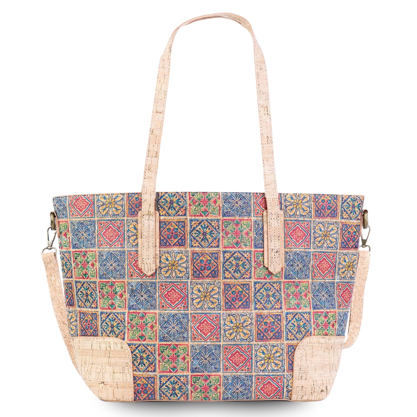 Printed Cork Tote & Crossbody Bag — BAGD-631