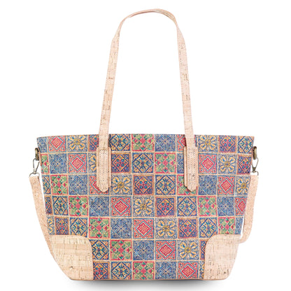 Printed Cork Tote & Crossbody Bag — BAGD-631